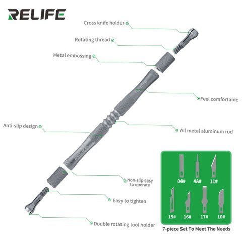 Набір скальпелів RELIFE RL-101B, 7 in 1 Прев'ю 5