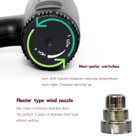 Pistola de aire caliente Sunshine RS-1800D, 1800 W Vista previa  5