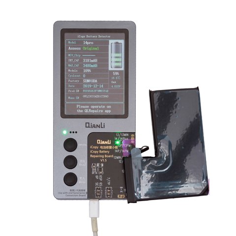 Аккумулятор для iPhone 14 Pro, Li-ion, 3,87 B, 3350 мАч, повышенная ёмкость, без ошибки, (A2866), genuine IC Превью 1