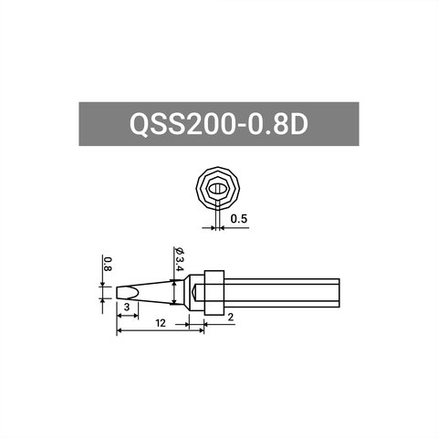 Soldering Tip Quick QSS200-0.8D Preview 1