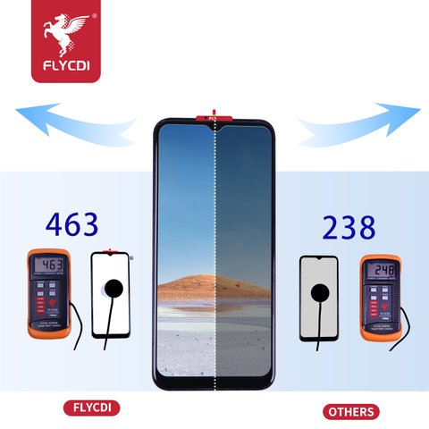 Pantalla LCD puede usarse con Tecno Spark 6 Go (KE5, KE5J); Infinix Smart 5, negro, sin marco, FLYCDI Vista previa  2