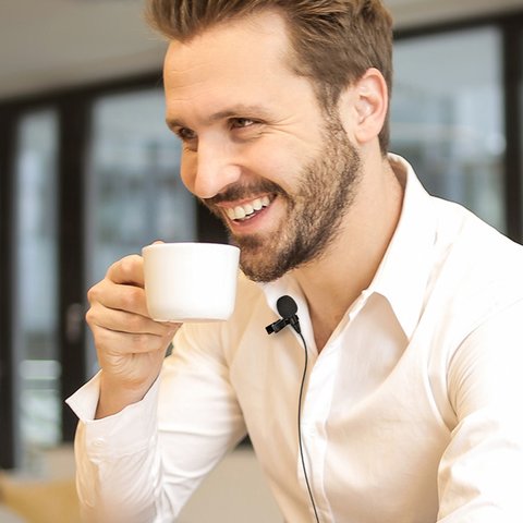 Мікрофон петличний Hoco L14, з кліпсою, Lightning, 2 м, #6931474761149 Прев'ю 3