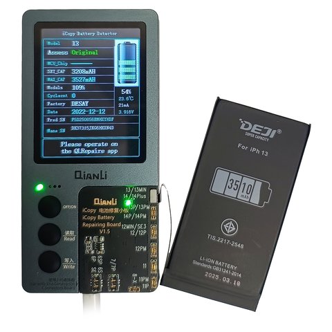 Аккумулятор Deji для Apple iPhone 13, Li-ion, 3,84 B, 3510 мАч, повышенная ёмкость, original IC Превью 1