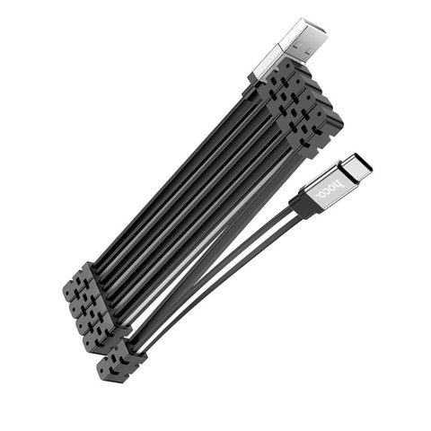 USB кабель Hoco U103, USB тип-C, USB тип-A, 100 см, 3 A, черный, магнитный, #6931474750198 Превью 2