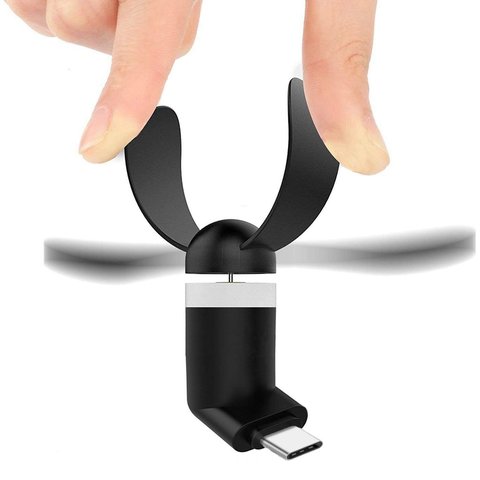Вентилятор Mini, белый, мобильный, USB тип-C Превью 5