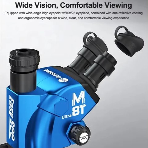 Микроскоп Sunshine M8T Ultra, тринокулярный, 6X-72X Превью 4