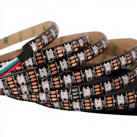 Світлодіодна стрічка RGB SMD5050, WS2812B (з управлінням, IP65, 5 В, 60 діодів/м, 1 м) Прев'ю 1